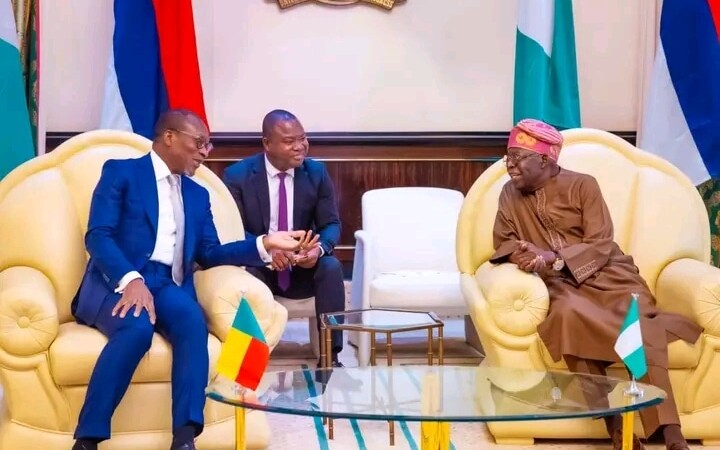 Patrice Talon reçu par Bola Tinubu