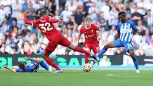 Premier League : Simon Adingra et Brighton tombent devant Liverpool