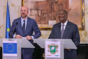Côte d'Ivoire : Alassane Ouattara échange avec Charles Michel