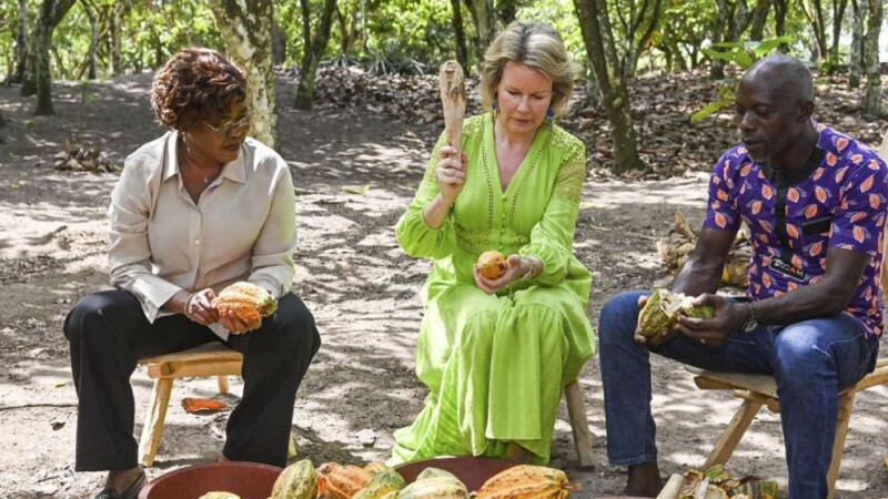 Cacao : la reine Mathilde plaide pour l'augmentation du prix payé aux producteurs locaux