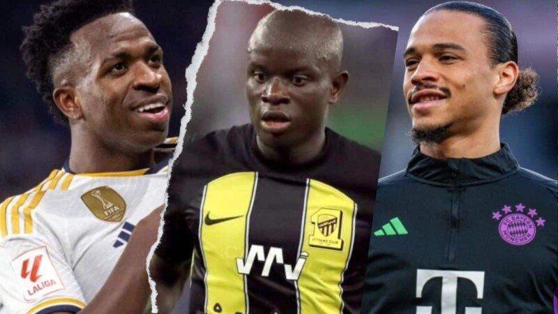 vinicius junior, n'golo-kante et Leroy Sané