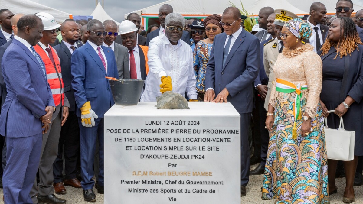 Côte d’Ivoire: le gouvernement lance les travaux de construction de 1160 logements sociaux