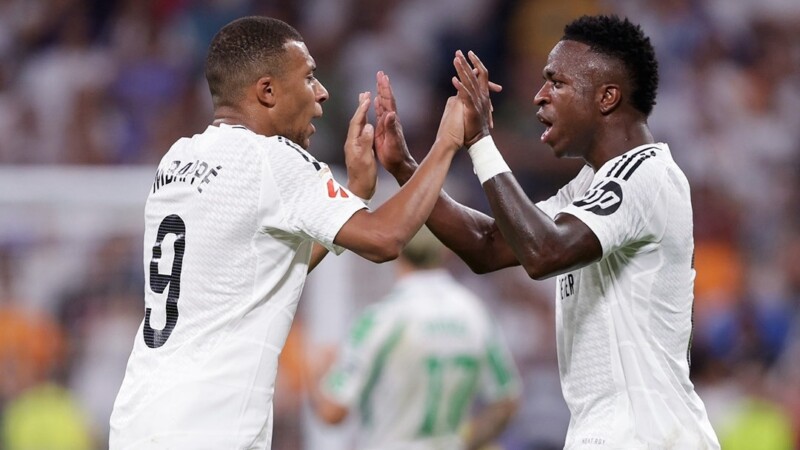 Mbappé et Vinicius contre Bétis au Santiga Bernabèu