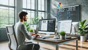 Developpeur SEO de chez Build Groupe, une image iA