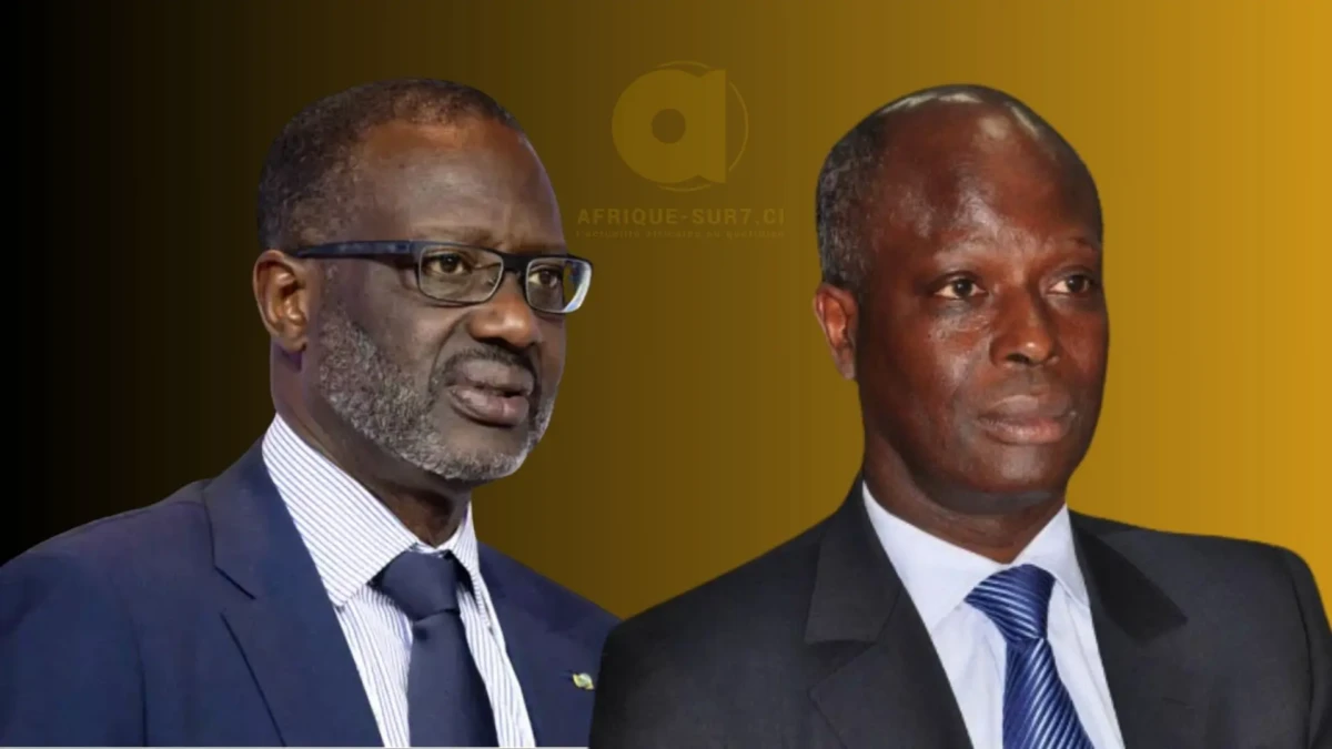 Aziz Thiam, le frère aîné de Tidjane Thiam à droite sur cette photo, a été brièvement interpellé par la police ivoirienne