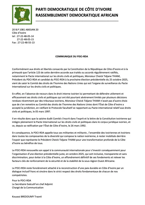 communique DU PDCI-RDA DU 3 JUIN 2025 VDEF