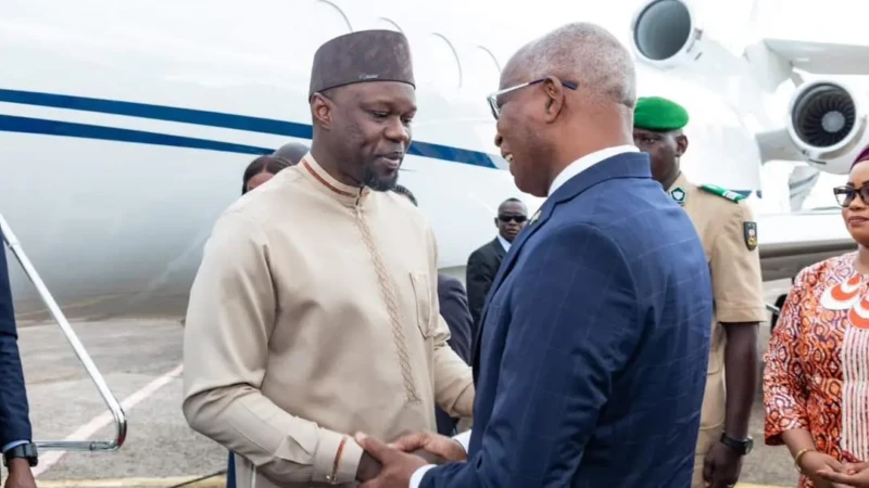 Ousmane Sonko en visite en Guinée