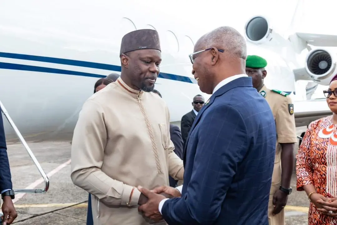 Ousmane Sonko en visite en Guinée