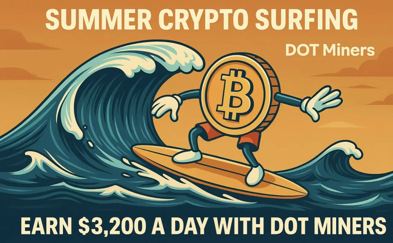 Surf crypto d’été : gagnez 3 200 $ par jour avec les mineurs DOT