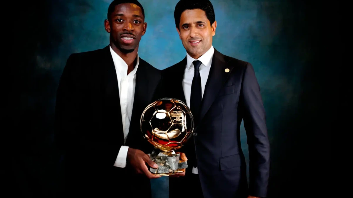 Ousmane Dembélé et Nasser al-Khelaïfi