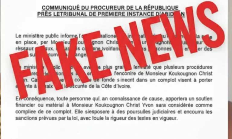 Côte d'Ivoire : attention à ce faux communiqué attribué au procureur