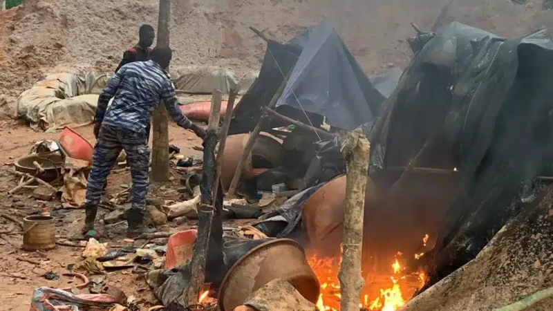 Côte d'Ivoire : des sites d'orpaillage illégal détruits