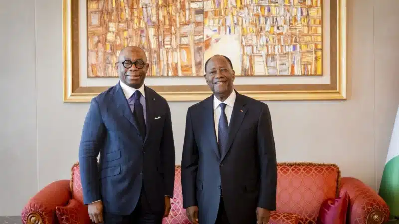 Côte d'Ivoire : Alassane Ouattara échange avec Serge Ekué (BOAD)