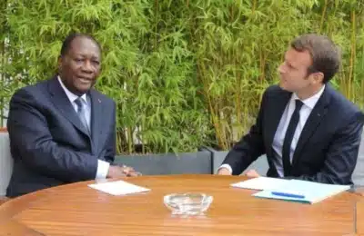 Alassane Ouattara et Macron Emmanuel