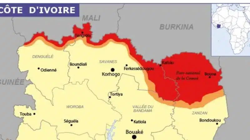 Terrorisme : les zones risquées en Côte d'Ivoire selon la France