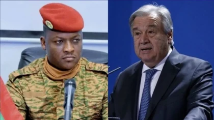 Ibrahim Traoré Antonio Guterres Burkina Faso - 1,16 milliard $, l’ONU veut tirer profit de la gouvernance Traoré