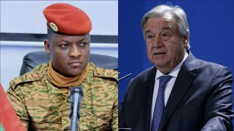 Ibrahim Traoré Antonio Guterres Burkina Faso - 1,16 milliard $, l’ONU veut tirer profit de la gouvernance Traoré
