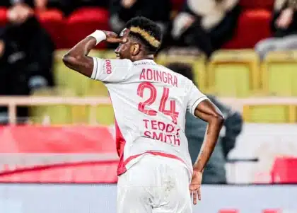 AS Monaco : Simon Adingra auteur d'un doublé contre le FC Nantes