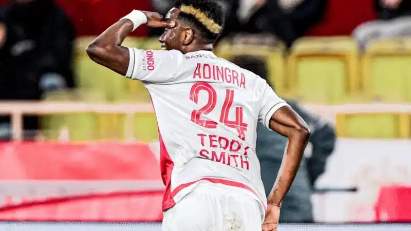 AS Monaco : Simon Adingra auteur d'un doublé contre le FC Nantes