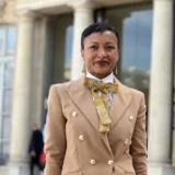 Ambre Delcroix à l'Elysée pour la soirée Vers le sommet Africa Forwad