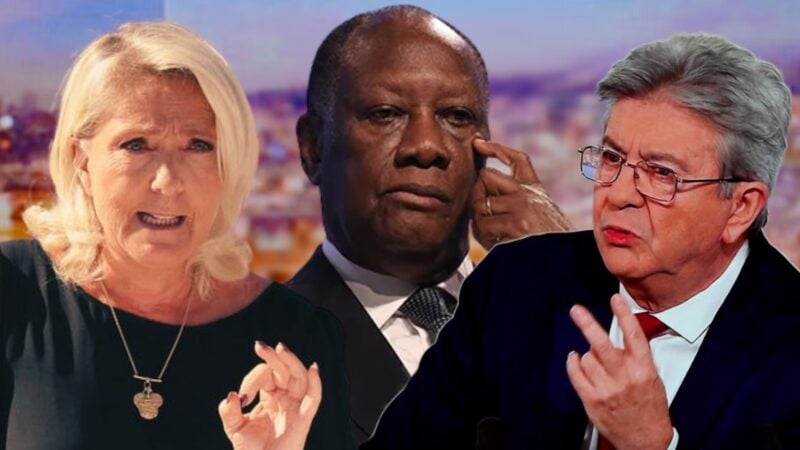 Marine Le Pen - Alassane Ouattara et Jean-Luc Mélanchon