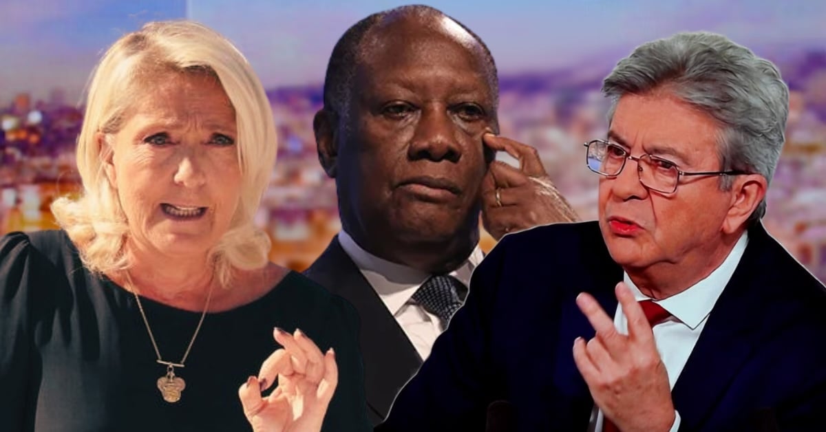 Marine Le Pen - Alassane Ouattara et Jean-Luc Mélanchon