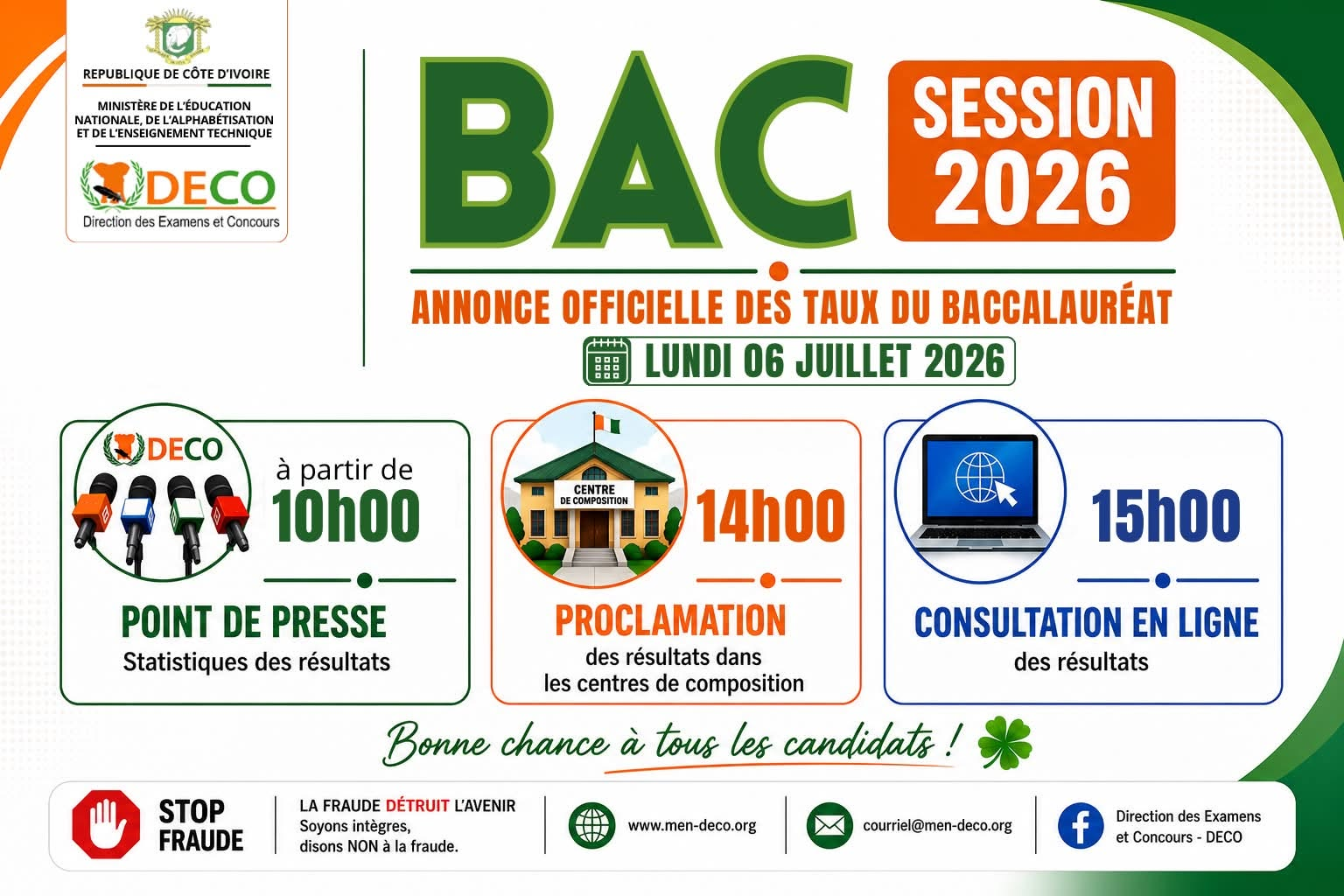 Résultats du BAC 2026 en Côte d'Ivoire : tout ce qu'il faut savoir - Afrique sur 7