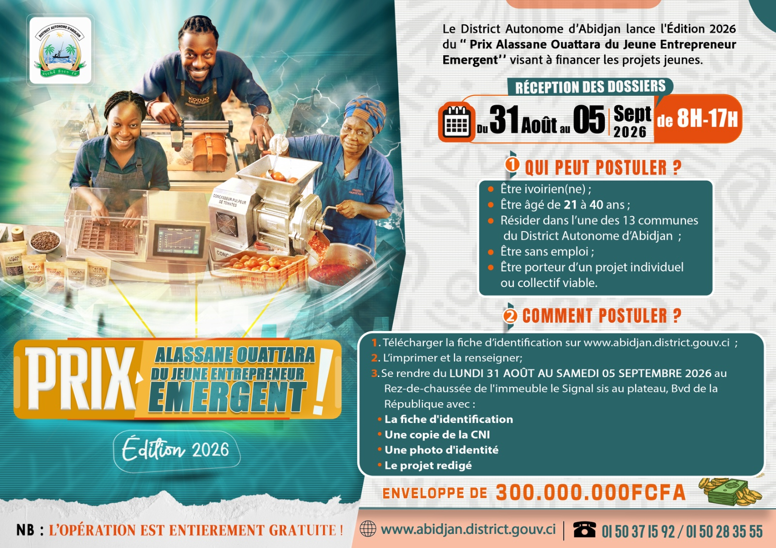 Côte d'Ivoire : une enveloppe de 300 millions FCFA pour soutenir la jeunesse entrepreneuriale Côte d'Ivoire : une enveloppe de 300 millions FCFA pour soutenir la jeunesse entrepreneuriale - Afrique sur 7