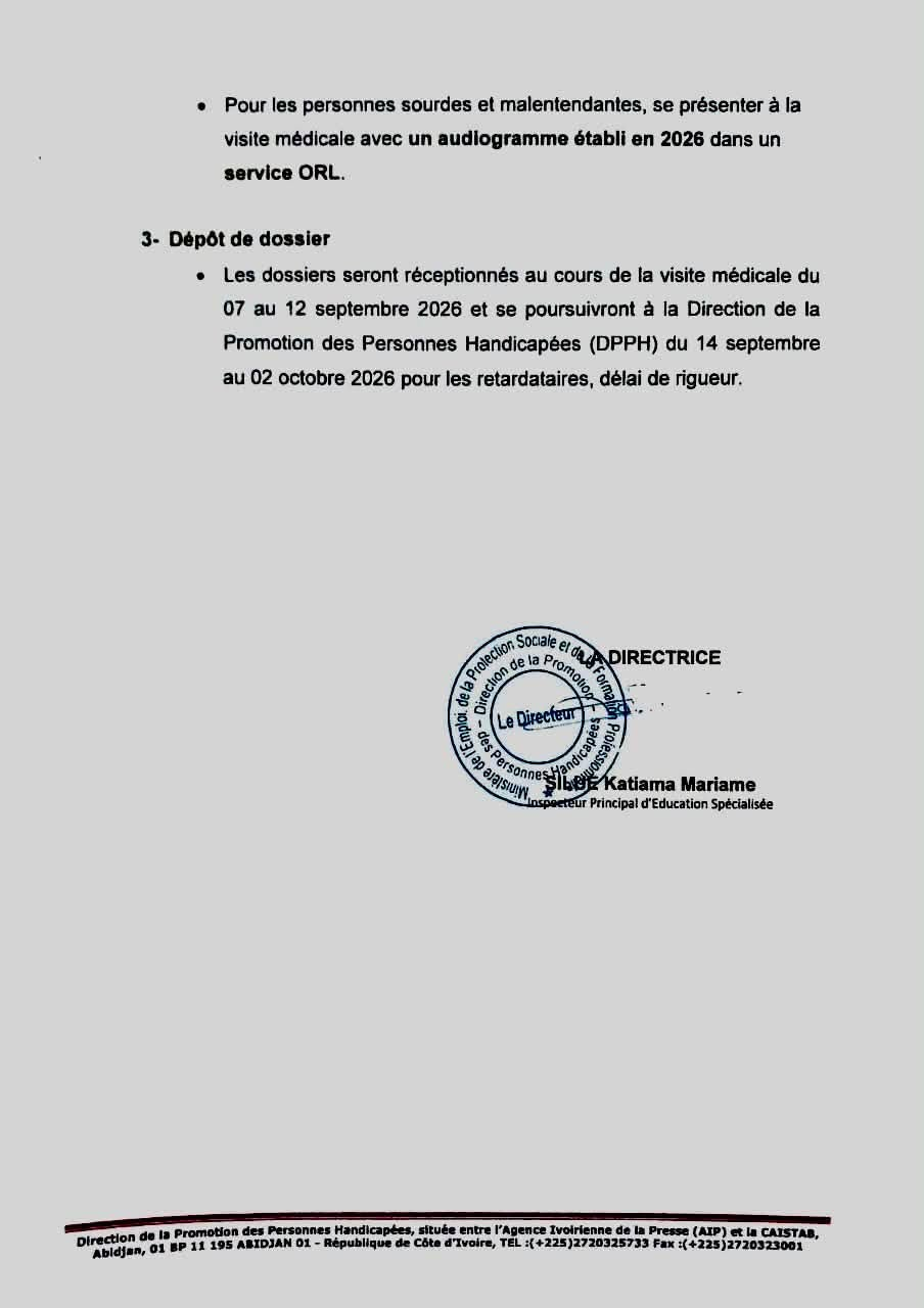 Côte d'Ivoire : 400 postes ouverts pour les personnes handicapées dans la Fonction publique Côte d'Ivoire : 400 postes ouverts pour les personnes handicapées dans la Fonction publique - Afrique sur 7