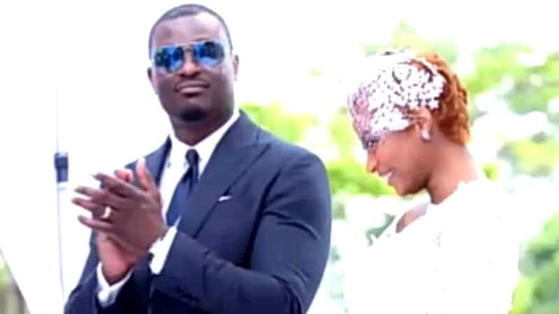 Coco Emilia et Francis Mvemba lors de leur mariage