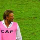 Hervé Renard, sélectionneur de la Côte d'Ivoire, au bord du terrain