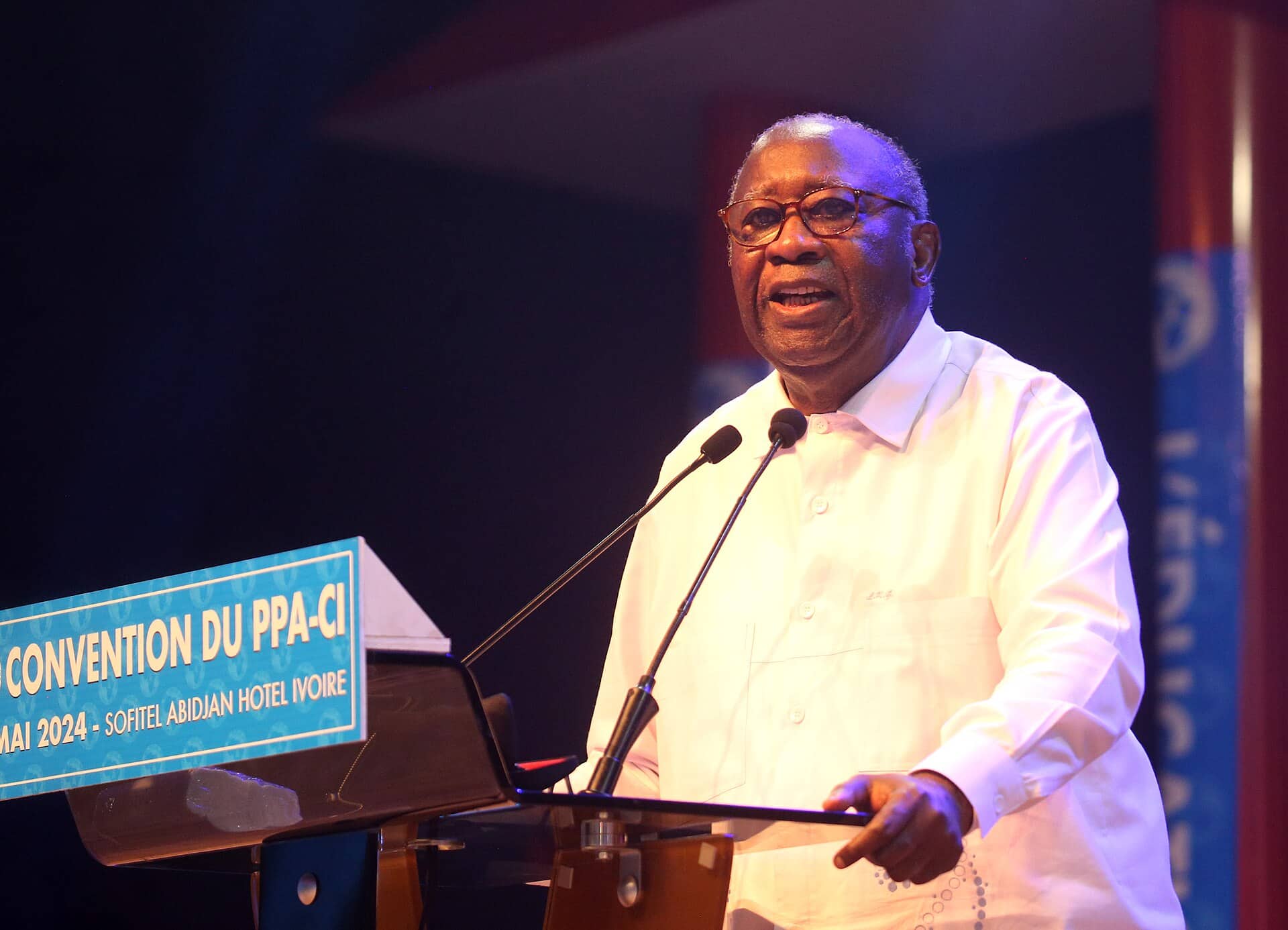 Laurent Gbagbo en 2024, président du PPA-CI, ancien mentor d'Ahoua Don Mello