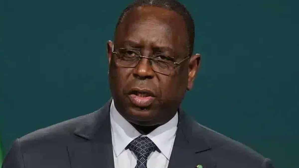 Macky Sall, candidat au poste de secrétaire général de l’ONU, lors d’un discours