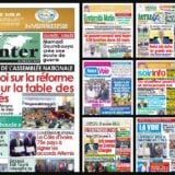 Titrologie du 2 octobre 2026 : montage des unes de L'Inter, Fraternité Matin, Le Patriote, Le Nouveau Réveil et Notre Voie