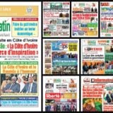 Titrologie du 3 octobre 2026 : montage des unes de Fraternité Matin, L'Inter, Le Matin, Le Patriote et Le Temps