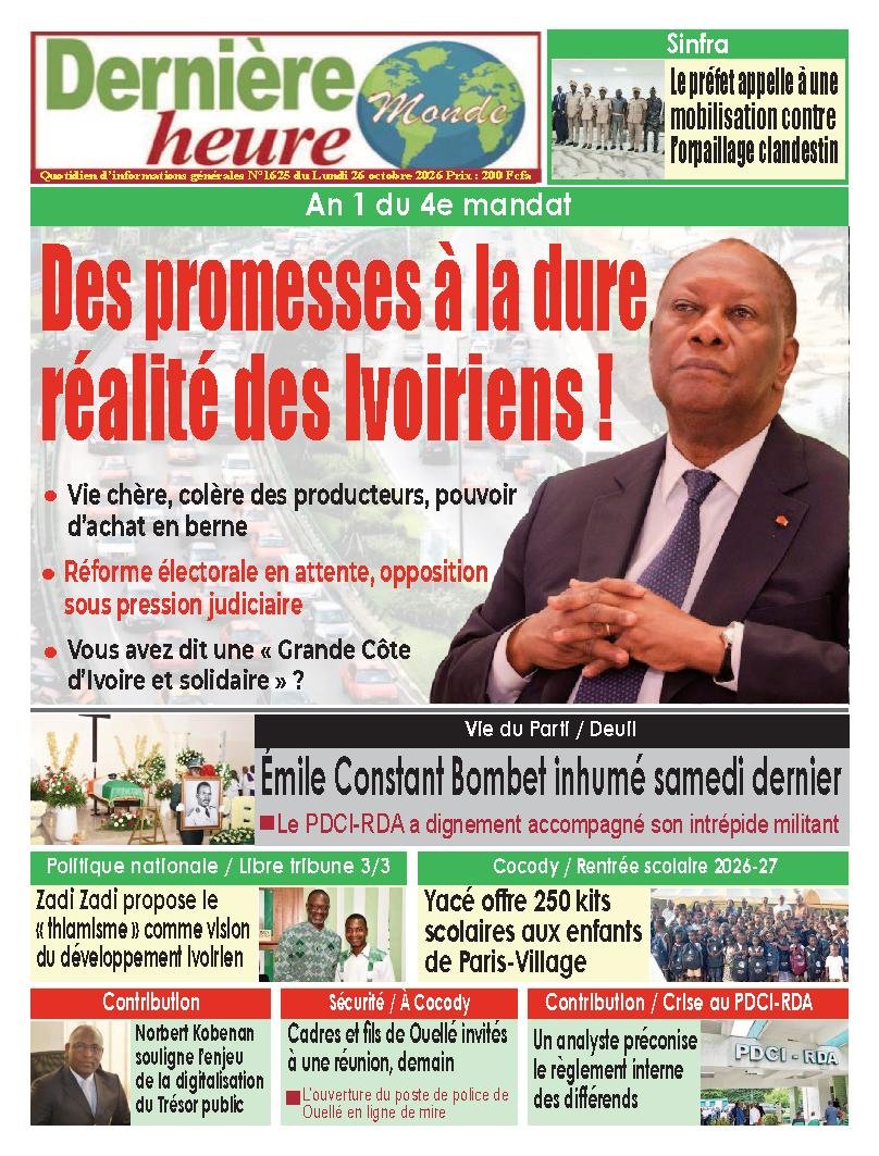 Une de Dernière Heure du 26 octobre 2026