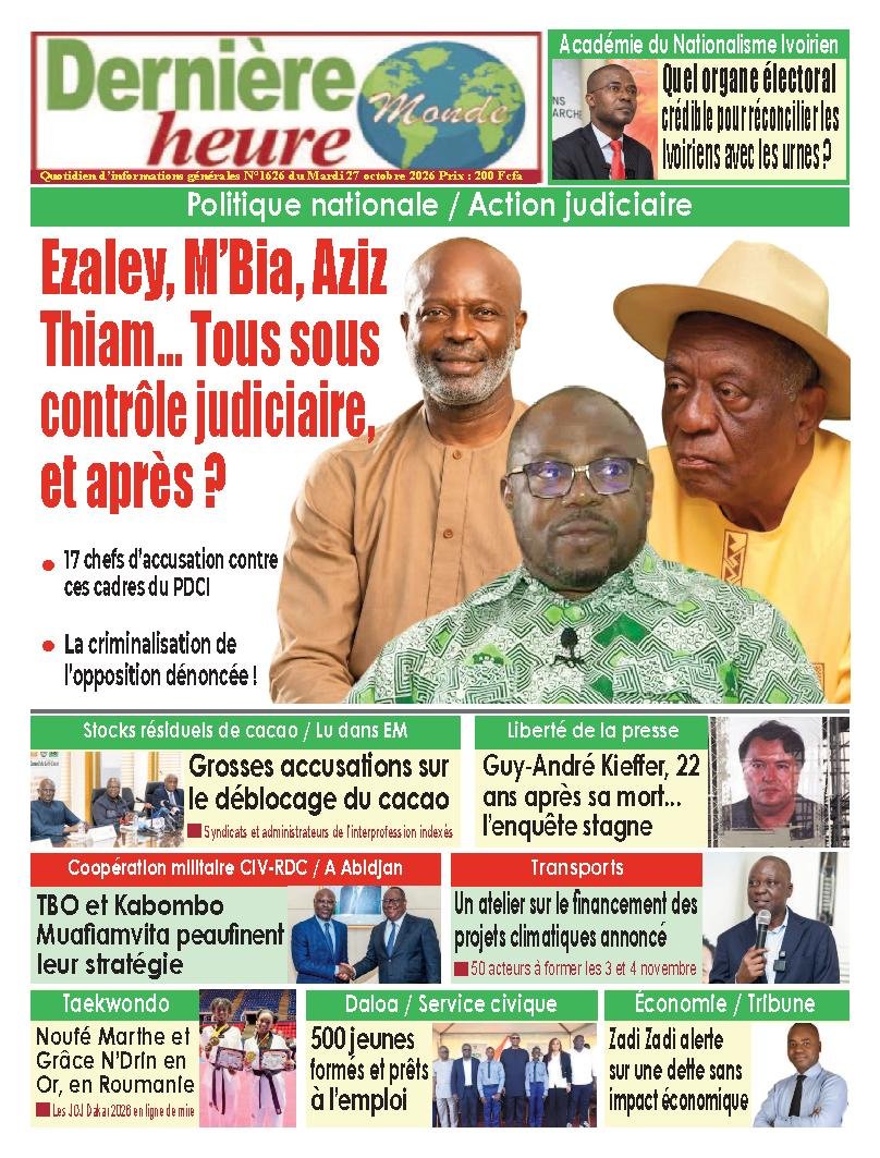 Une de Dernière Heure du 27 octobre 2026