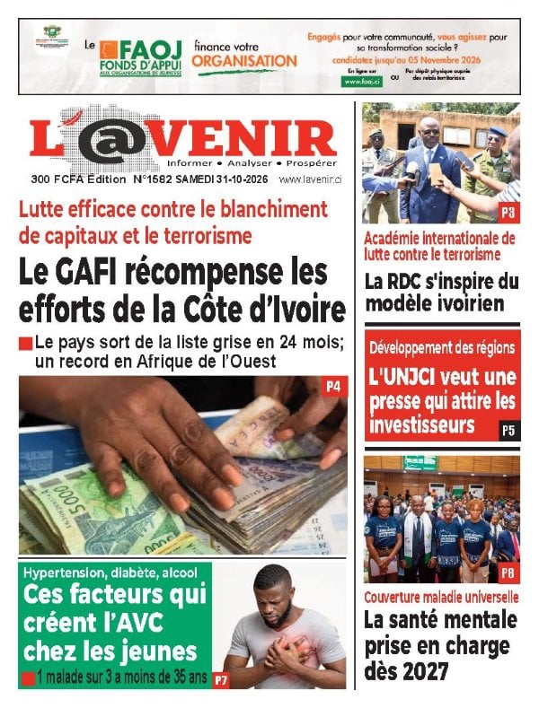 Une de L’Avenir du samedi 31 octobre 2026
