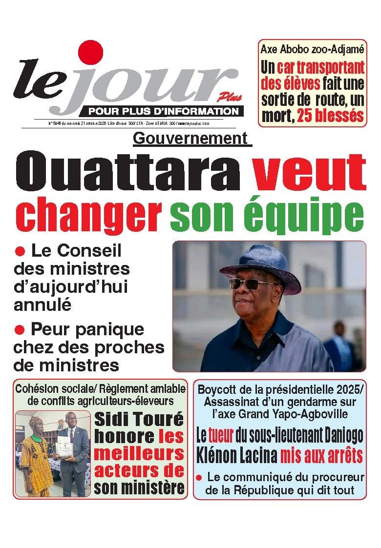Une de Le Jour Plus du 21 octobre 2026