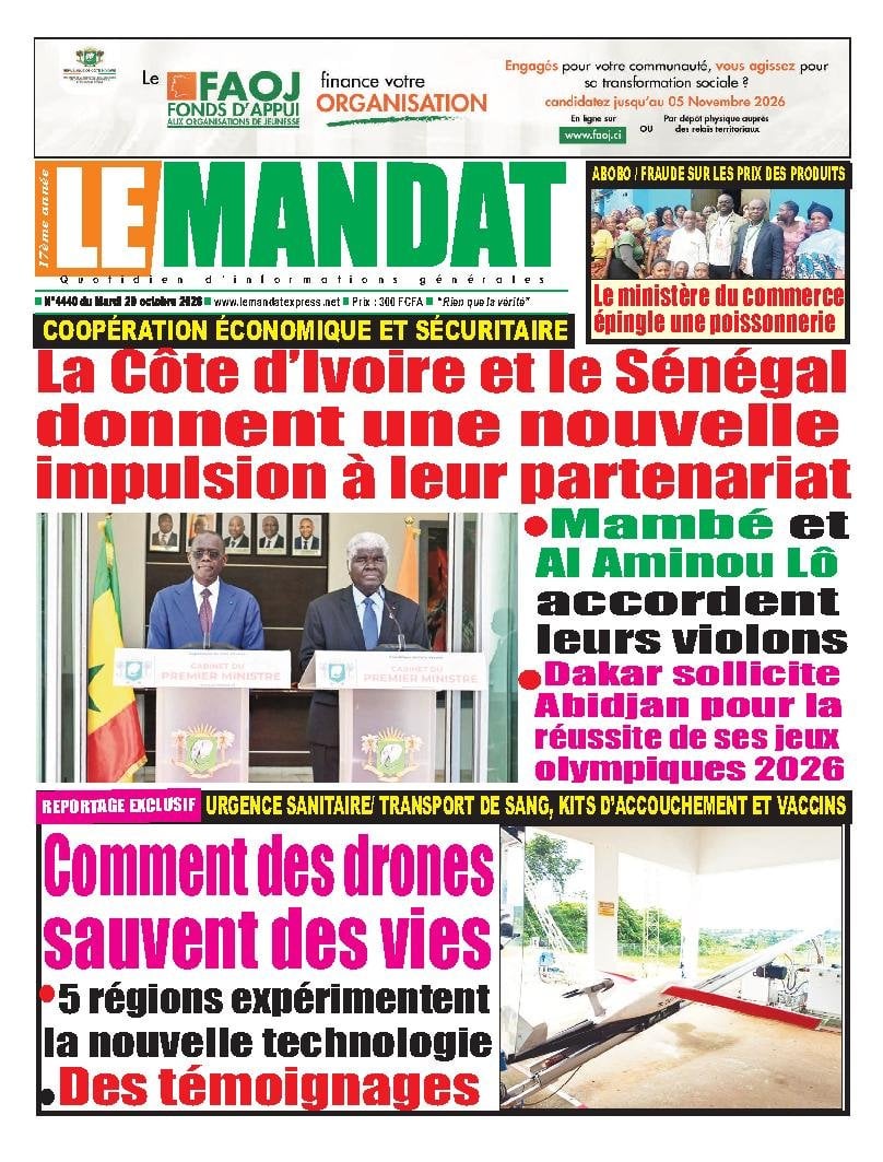 Une de Le Mandat du 20 octobre 2026