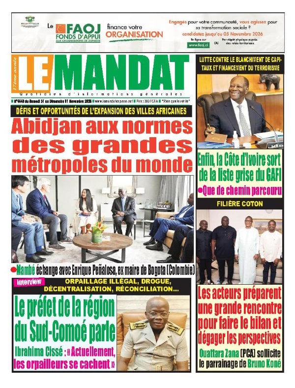 Une de Le Mandat du samedi 31 octobre 2026