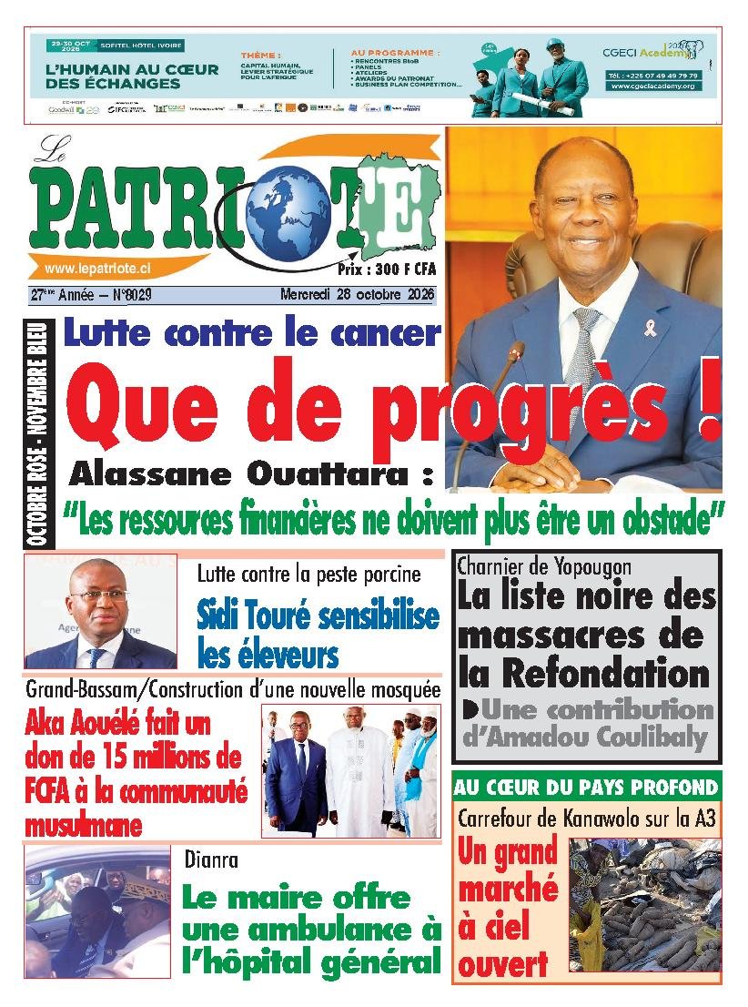 Une de Le Patriote du 28 octobre 2026