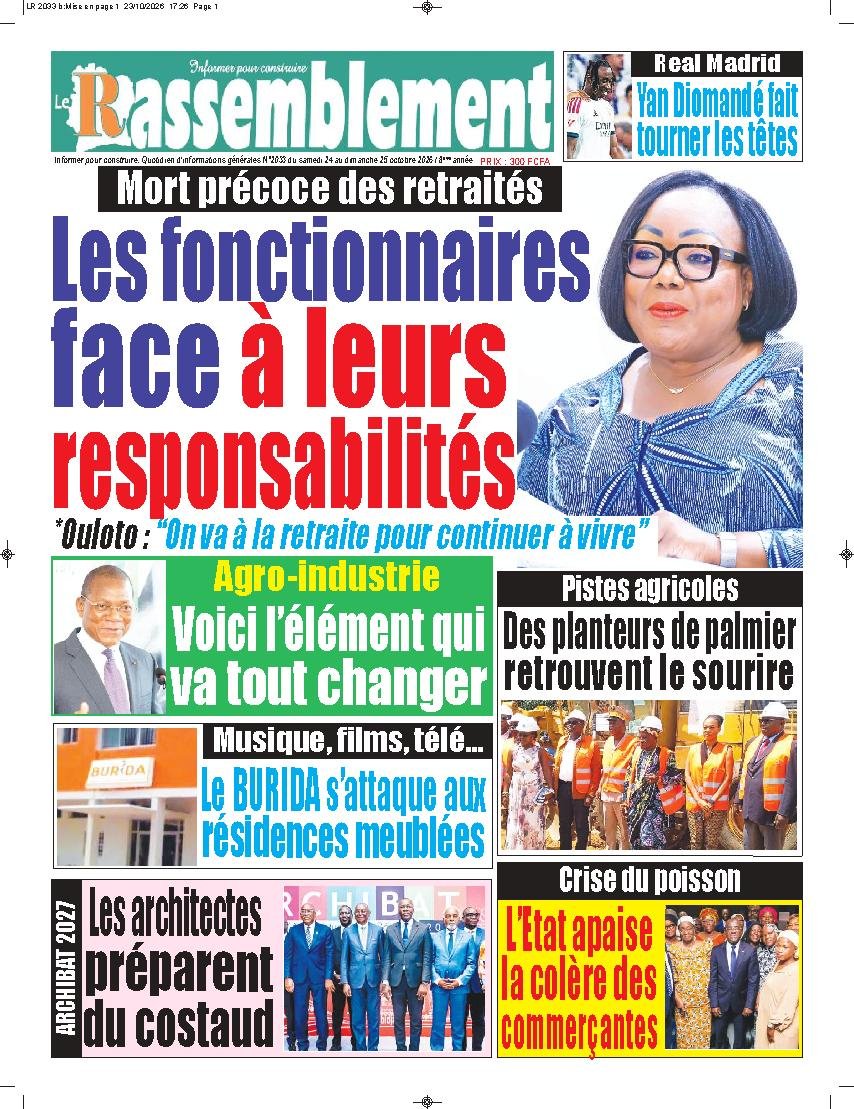 Une de Le Rassemblement du 24 octobre 2026