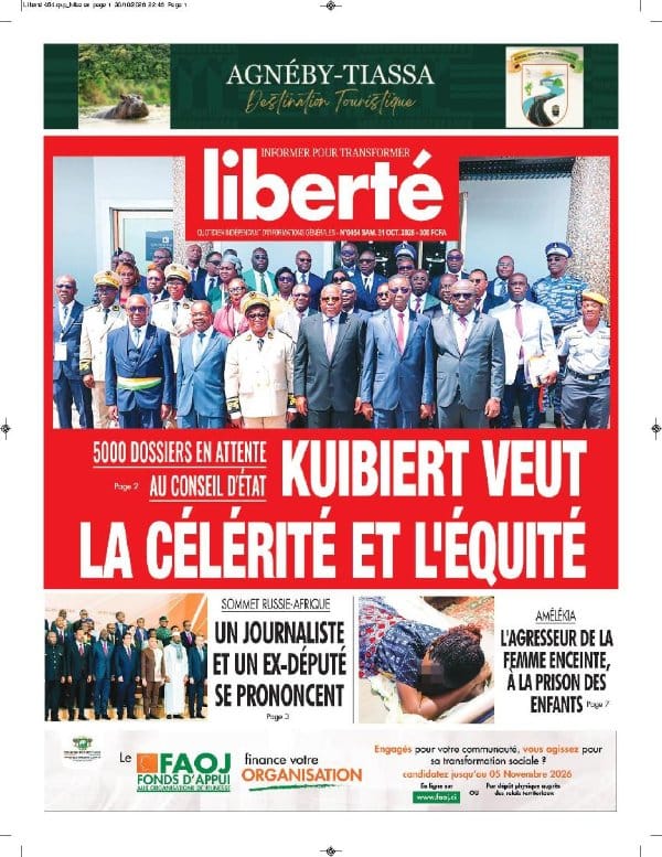 Une de Liberté du samedi 31 octobre 2026